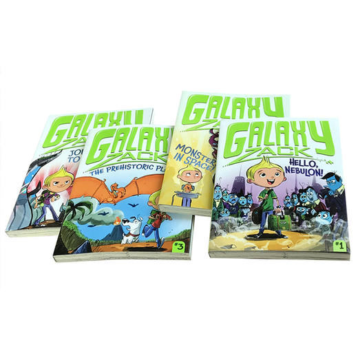 银河系扎克4册盒装 英文原版 The Galaxy Zack Collection 遨游宇宙探索冒险 儿童课外阅读书籍 英语章节桥梁书 商品图1
