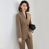 卡其色西装套装女冬气质女神范酒店经理工作服高端职业装正装西服 商品缩略图1