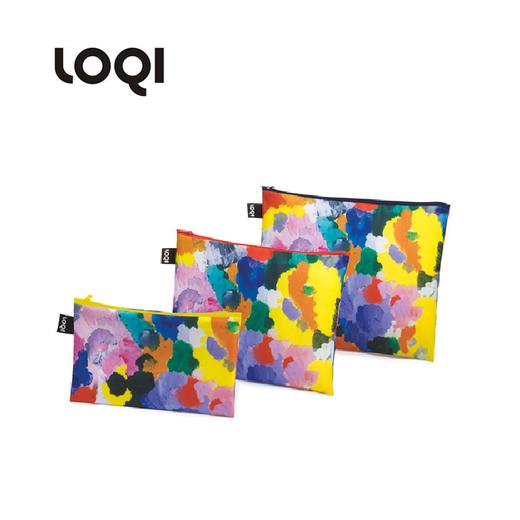 【收纳袋】德国LOQI 博物馆名画系列 环保收纳袋三件套 梵高星空 戴珍珠耳环的少女 蒙娜丽莎的微笑 文具数码配件收纳整理套包洗漱化妆防泼水潮流 商品图6