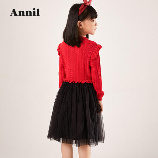 安奈儿2022春季新款女童长袖连衣裙ag214522 商品图3