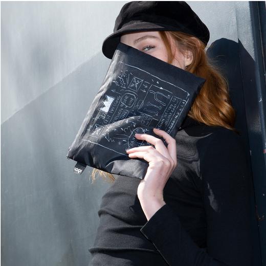 德国LOQI x 巴斯奎特 环保收纳袋三件套 ZP.JB巴斯奎特系列 皇冠 头骨文具数码配件收纳整理套包洗漱化妆防泼水潮流 商品图2