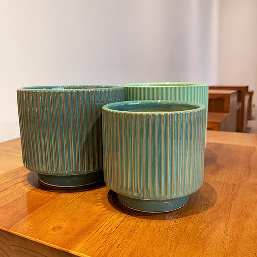 【园艺】陶瓷花盆两件套 商品图0