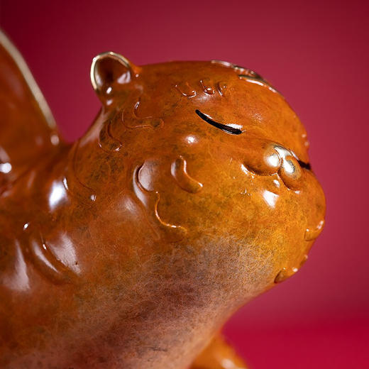 【6F】朱炳仁铜 小小飞虎创意招财虎年生肖家居小摆件萌虎摆件吉祥物装饰礼品 小飞虎 商品图3