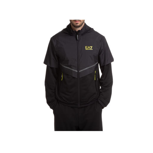 EMPORIO ARMANI EA7 阿玛尼 拉链连帽 男士外套 黑色 6KPM95 PJ16Z 1200 商品图0