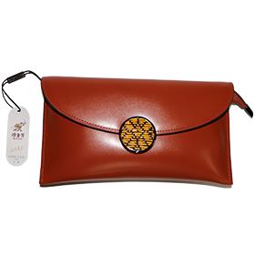 【非遗】织锦圆扣牛皮手拎包 商品图1