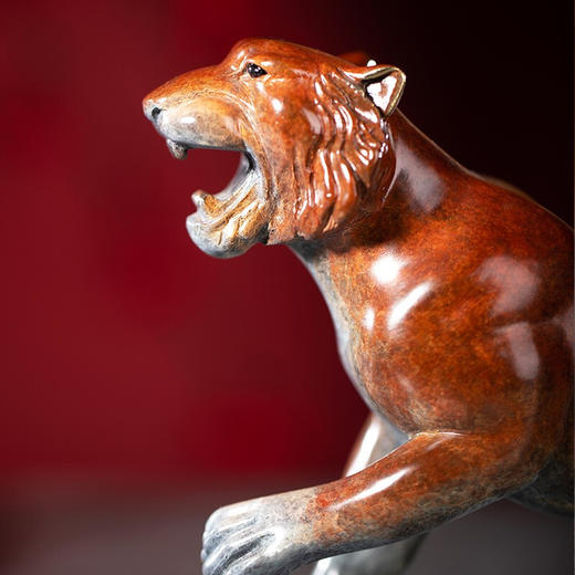 【6F】朱炳仁铜 十二生肖彩色金羊致祥铜雕羊摆件 家居工艺品办公桌摆件 金虎生威 商品图3