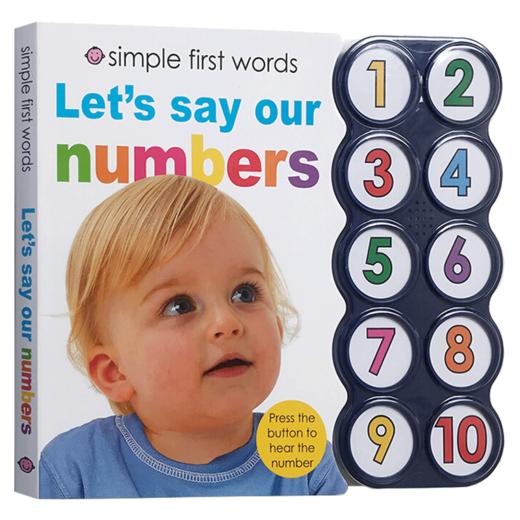 1-10数字认知绘本 英文原版 Simple First Words Let's Say Our Numbers 儿童启蒙数数发音发声纸板书 商品图1