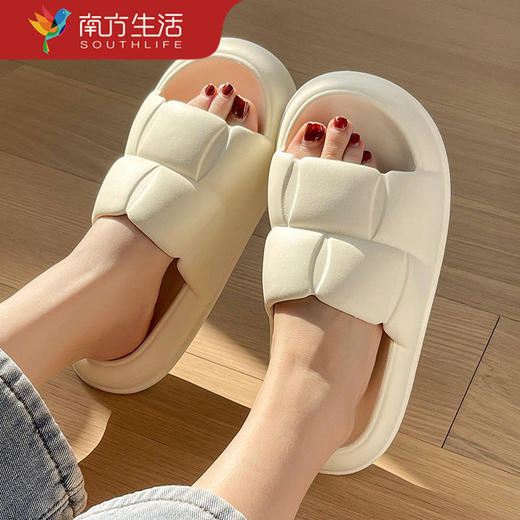 网红凉拖鞋女夏季居家室内洗澡防滑厚底外穿增高情侣拖鞋 商品图2
