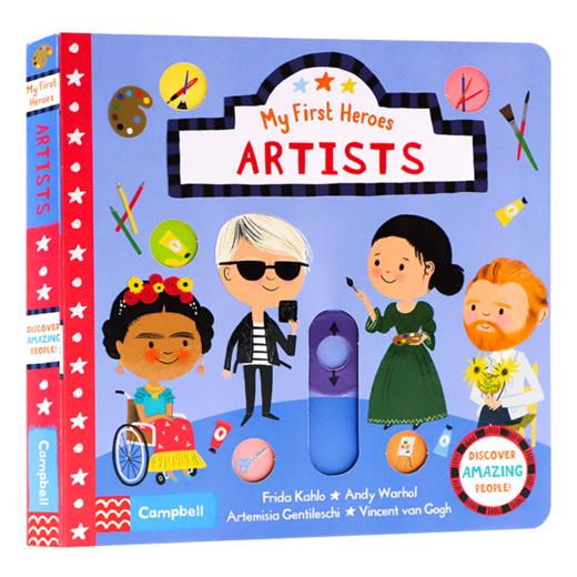 初识小英雄系列 艺术家 英文原版绘本 Artists My First Heroes 艺术认知启蒙 亲子互动机关操作纸板书 英文版进口原版英语书籍 商品图3
