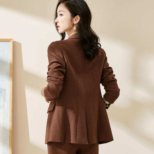 米思阳2026春季新款通勤休闲气质西装修身显瘦微弹长袖外套女0010 商品图3