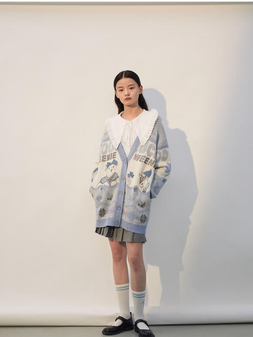 TeenieWeenie小熊宽松韩版春季开衫TTCK221101T 商品图3