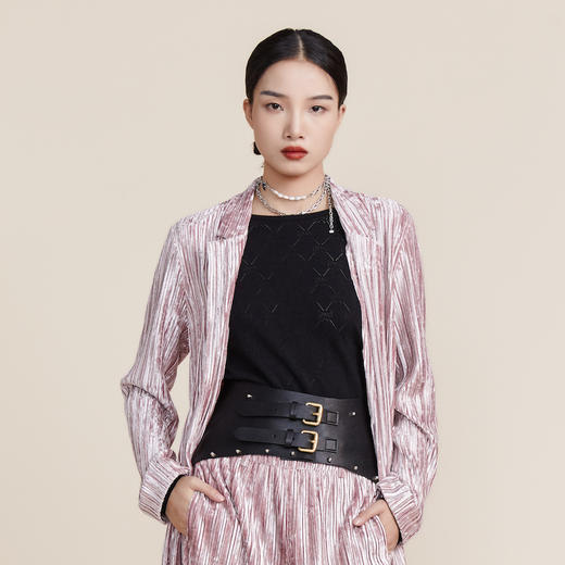 MIIDII谜底2022春新款简约合体舒适打底衫圆领针织衫女221MZ0356 商品图0