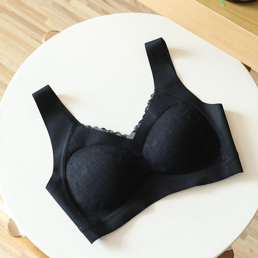 【买1送1】24H内衣 泰国乳胶无痕内衣女薄款无钢圈睡眠背心式小胸性感聚拢运动文胸罩 商品图7