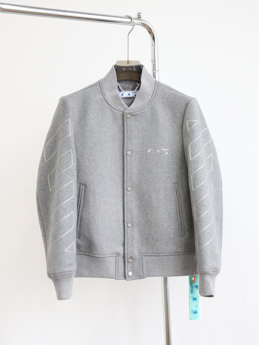 O.W 21FW情侣款羊毛呢棒球外套 WT449 商品图8
