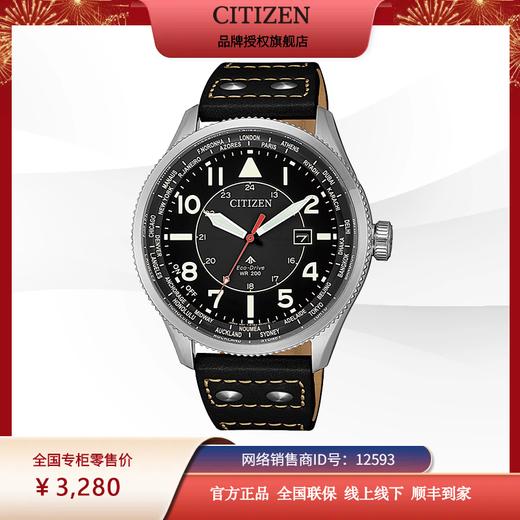 西铁城日本光动能万年历皮带200米防水男表BX1010-02E 商品图6