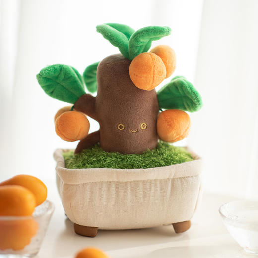 博物文创 金桔树毛绒仿真盆景摆件大吉大利新年春节礼物 商品图3