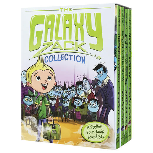 银河系扎克4册盒装 英文原版 The Galaxy Zack Collection 遨游宇宙探索冒险 儿童课外阅读书籍 英语章节桥梁书 商品图0