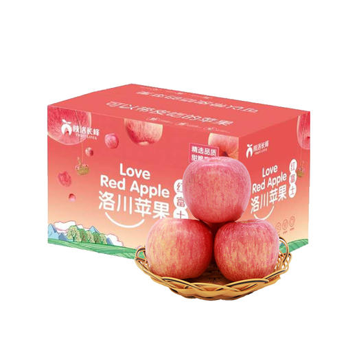 洛川红富士（套袋）12枚普通装+海南金钻凤梨4.0kg普通装(5-6个)【鲜享1.0】 商品图3