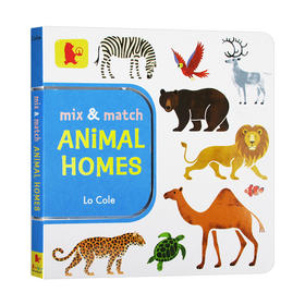 配对游戏 动物之家 英文原版 Mix and Match Animal Homes 英文版儿童英语趣味纸板书 精装 进口原版书籍