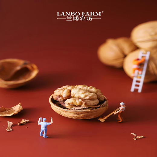 【兰博农场】都护臻品新疆185纸皮核桃一捏就碎2斤礼盒孕妇可食用 商品图4