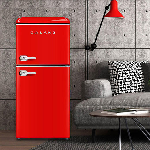 格兰仕电冰箱106升复古红两门双门家用小型电冰箱 直冷双门双温冰箱电冰箱BCD-106VF/J红 商品图7