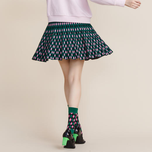 MIIDII谜底2022春款俏皮百褶裙洋气针织裙学院风毛线裙221MZ0347 商品图2