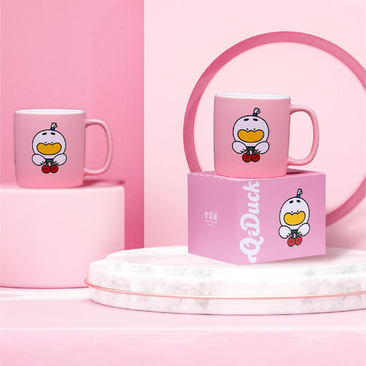 萌宝鸭樱粉马克杯 商品图0