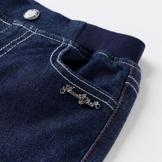 安奈儿女童全腰牛仔单裤ag216601 商品图3