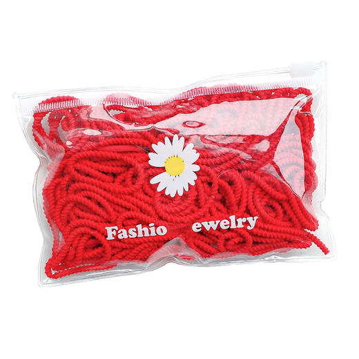 【新年红头绳 扎得紧不伤发】红头绳新年过年红色发绳皮筋儿童扎头发不伤发喜庆发圈女童宝宝女 商品图4