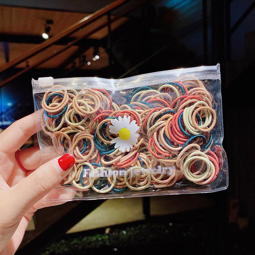 【扎得紧 不伤发】婴儿非一次性皮筋宝宝婴幼儿童不伤发小号发圈扎头发头绳发饰头饰 商品图6