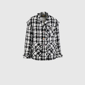 前胸不对称包装饰休闲外套