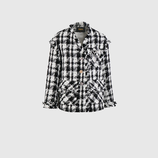 前胸不对称包装饰休闲外套 商品图0