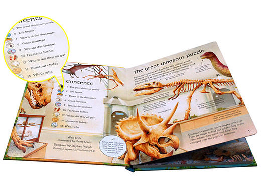 尤斯伯恩看里面系列 恐龙世界 英文原版绘本 See Inside The World Of Dinosaurs 英文版儿童英语科普图画书 进口纸板翻翻书 商品图1