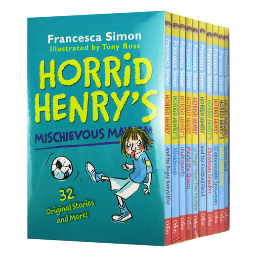 淘气包亨利恐怖亨利10册盒装 英文原版 Horrid Henry's Mischievous Mayhem 儿童小说章节书 商品图0