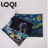 【收纳袋】德国LOQI 博物馆名画系列 环保收纳袋三件套 梵高星空 戴珍珠耳环的少女 蒙娜丽莎的微笑 文具数码配件收纳整理套包洗漱化妆防泼水潮流 商品缩略图4