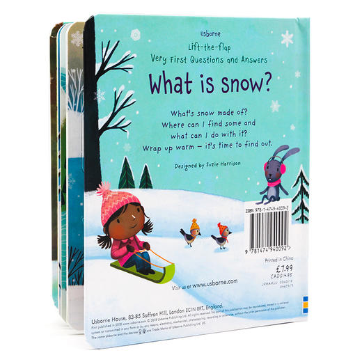 什么是雪 英文原版 Usborne Questions And Answers What Is Snow 科普绘本翻翻书 百科生活常识 英文版进口早教启蒙英语书籍 商品图1