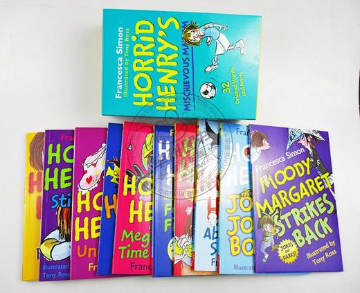 淘气包亨利恐怖亨利10册盒装 英文原版 Horrid Henry's Mischievous Mayhem 儿童小说章节书 商品图3