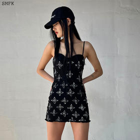 特价秒杀SMFK Garden 花园牛仔吊带裙 牛仔黑手绘 UD004B .潮快闪[福利品]