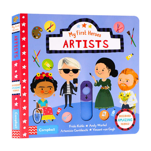 初识小英雄系列 艺术家 英文原版绘本 Artists My First Heroes 艺术认知启蒙 亲子互动机关操作纸板书 英文版进口原版英语书籍 商品图0