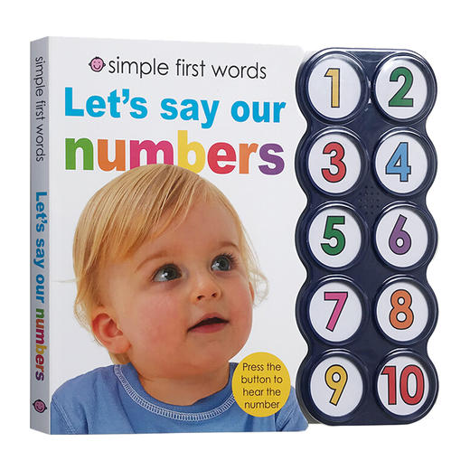 1-10数字认知绘本 英文原版 Simple First Words Let's Say Our Numbers 儿童启蒙数数发音发声纸板书 商品图0