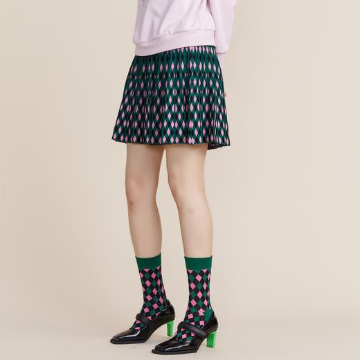 MIIDII谜底2022春款俏皮百褶裙洋气针织裙学院风毛线裙221MZ0347 商品图1