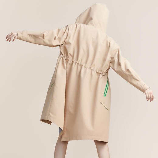 谜底2022春款可拆卸袖头一衣两穿中长款风衣马甲外套女221ME0082 商品图2