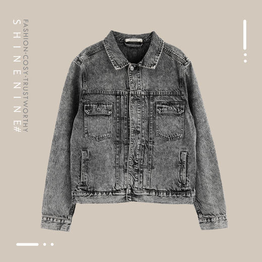 959272307磨白做旧牛仔夹克 商品图0