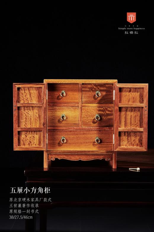 红桥红  家具严选  缅甸花梨（大果紫檀）【46 五屉小方角柜】 商品图4