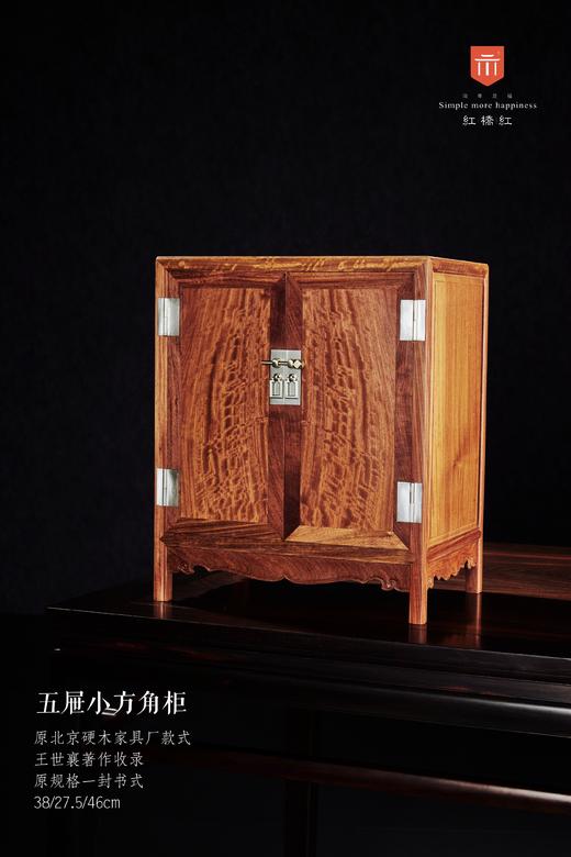 红桥红  家具严选  缅甸花梨（大果紫檀）【46 五屉小方角柜】 商品图5
