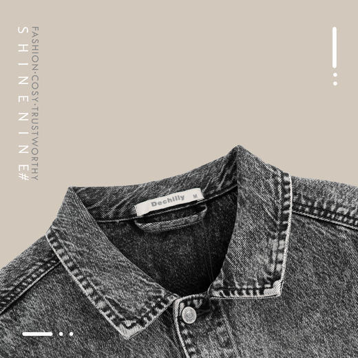 959272307磨白做旧牛仔夹克 商品图1