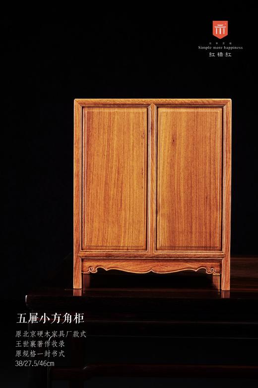 红桥红  家具严选  缅甸花梨（大果紫檀）【46 五屉小方角柜】 商品图8