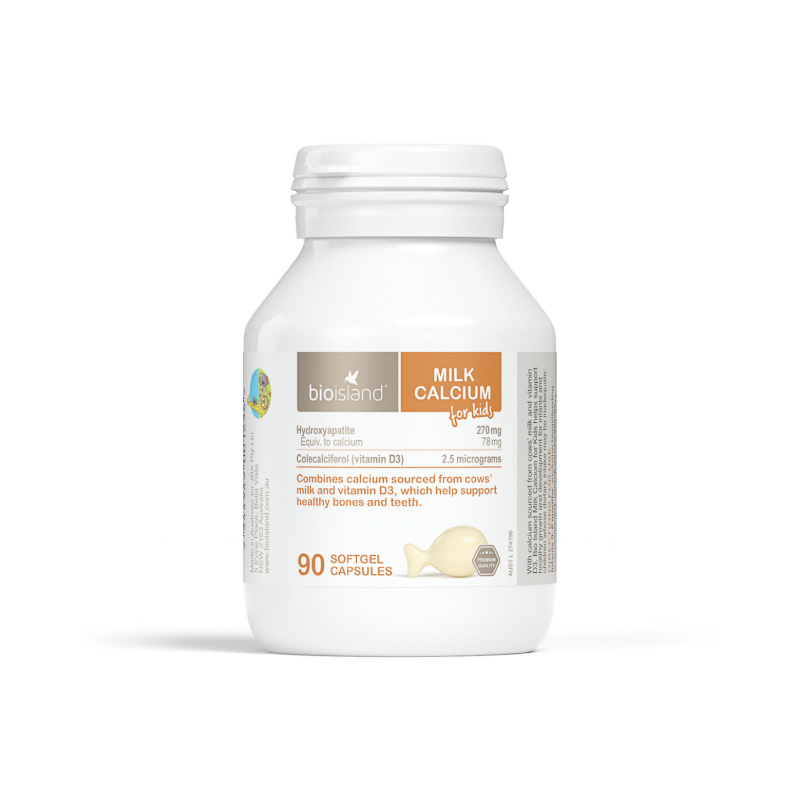 【保税仓】BioIsland佰澳朗德  bio儿童液体乳钙软胶囊 90粒/瓶