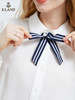 ELAND衣恋2022新款甜美设计感小众雪纺娃娃领长袖白色衬衫女EEBWB49C1C 商品缩略图2