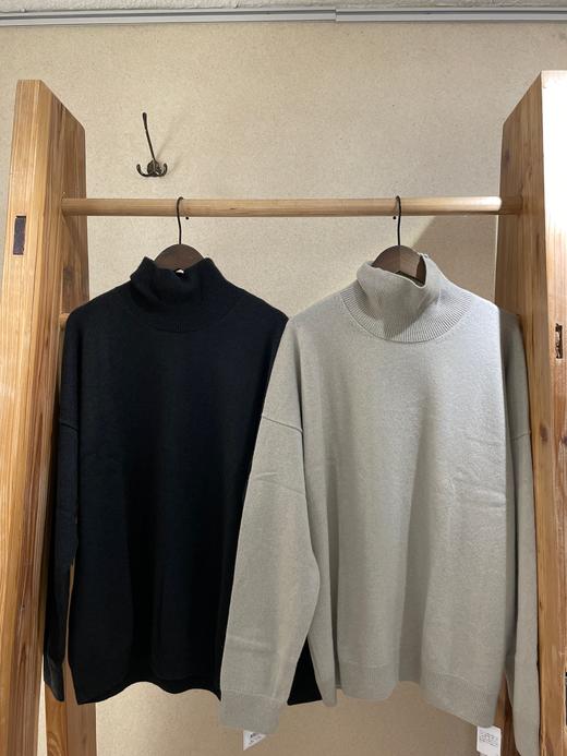 evam eva杏色黑色高领毛衣 商品图4